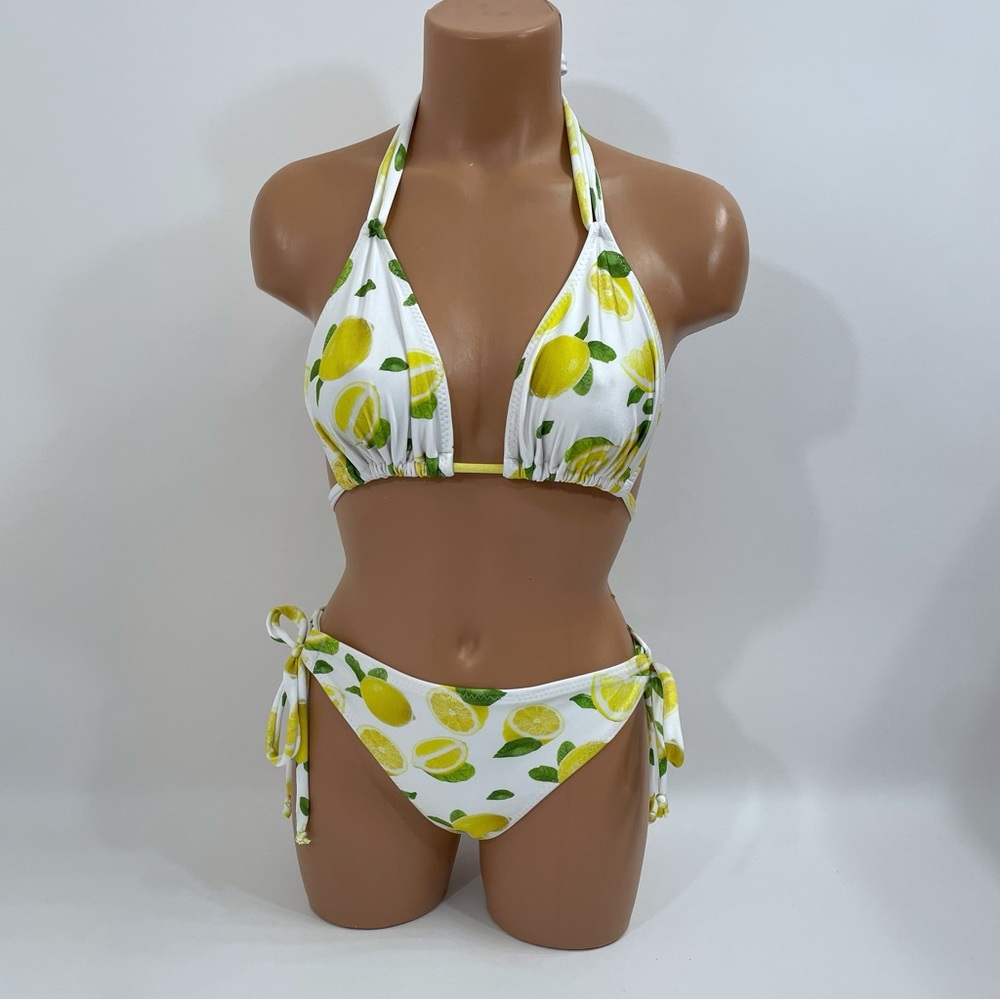 Lemon white thong string bikini - Picture 6 of 8